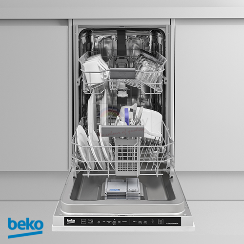 Beko Integrated Built-In Slimline Dishwasher with Fast+ - Image 2
