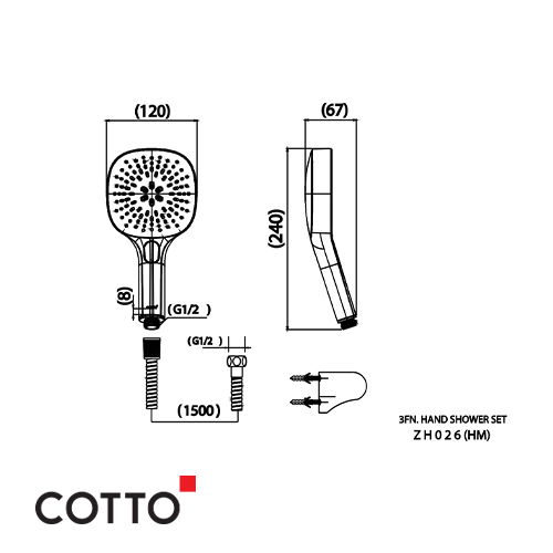 3 Function Hand Shower Set - Image 6