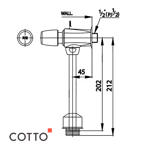 Urinal Stop Valve Push Button - Image 2