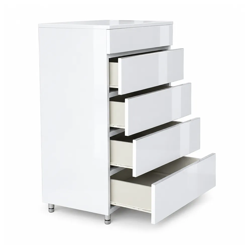 Celeste High Gloss White Chest Drawer - Image 2