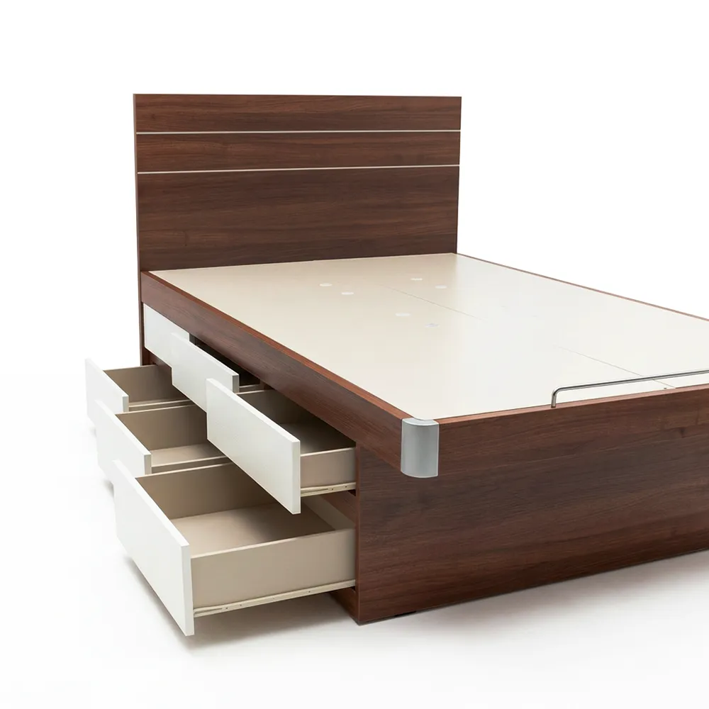 Sereno American Walnut Storage 4FT Bed - Image 2